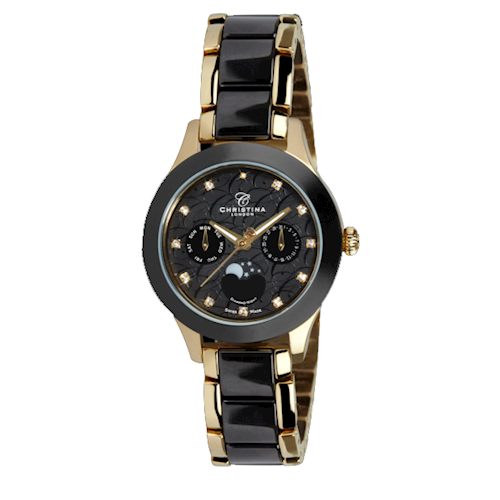 Image of CHRISTINA WATCHES COLLECT MED DIAMANT, HVIDE SAFIRER OG KERAMIK DAMEUR